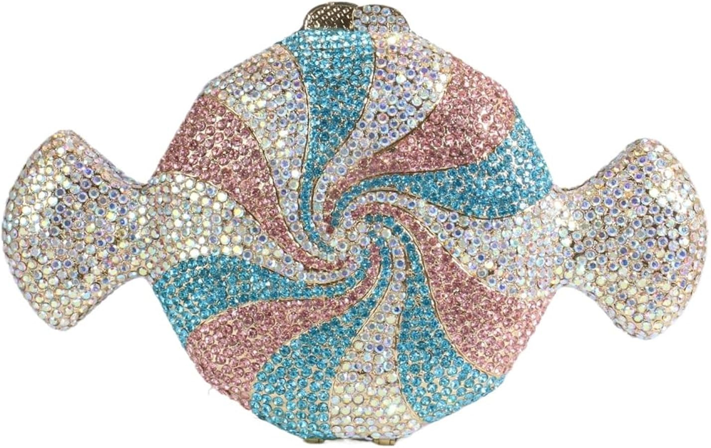 Candy Shape Clutch Purse Shining Crystal Evening Bags Luxury Rhinestone Handbags for Prom Cocktai... | Amazon (US)
