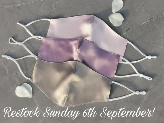 Super soft Silk Face Mask UK, Double Layered Mask, Adjustable face mask, Washable and Reusable Ma... | Etsy (US)