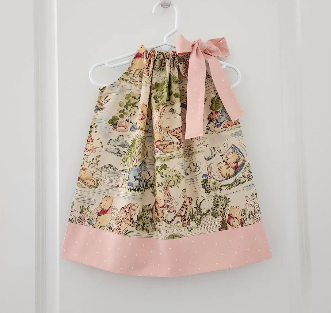 Pillowcase Dress | Classic Pooh Dress With Tigger | Winnie the Pooh Birthday | Pooh Clothes With ... | Etsy (US)