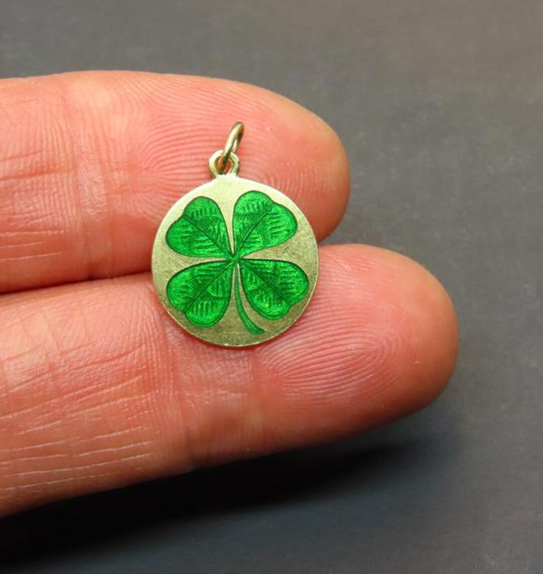 1940's Vintage 14kt Gold Four Leaf Clover tout Á Toi Charm, Shamrock Necklace, Good Luck Charm, ... | Etsy (US)