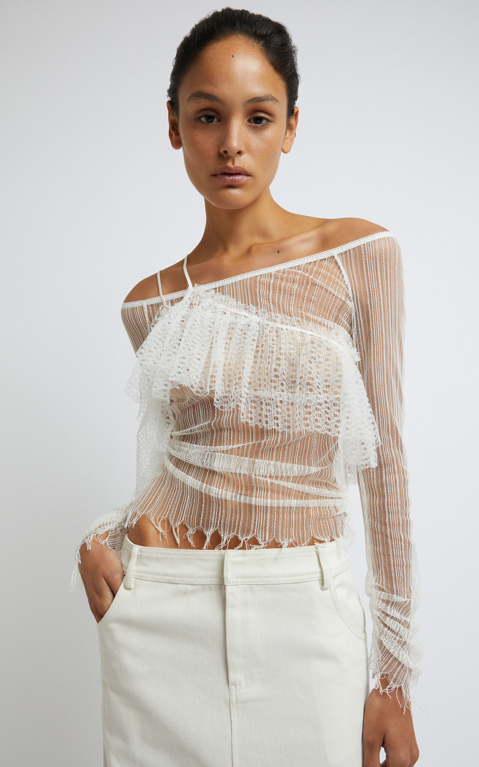 Laced Cascade Asymmetric Top | Moda Operandi (Global)