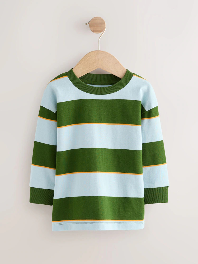 Blue/Green Taco Long Sleeve Graphic Print T-Shirts 3 Pack (3mths-7yrs) | Next US