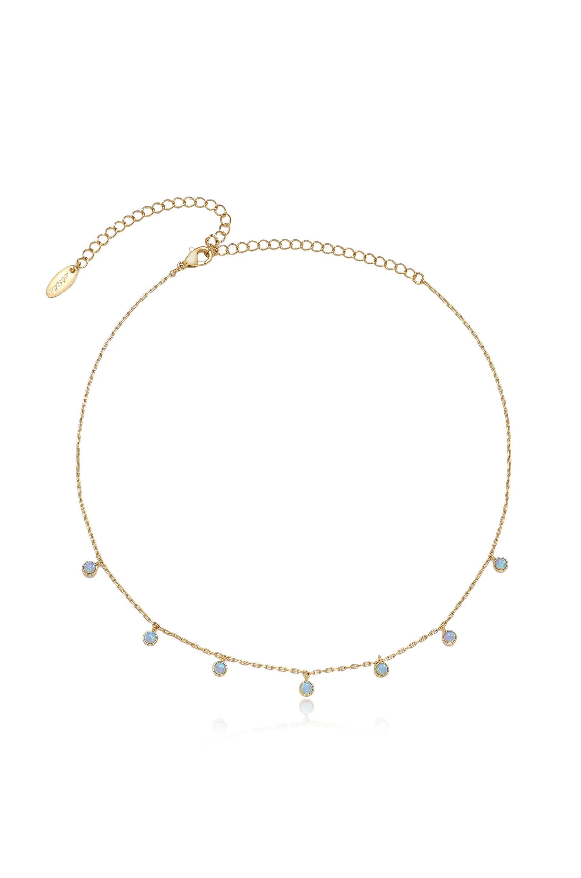 Fine Tune Blue Opal Necklace | Ettika