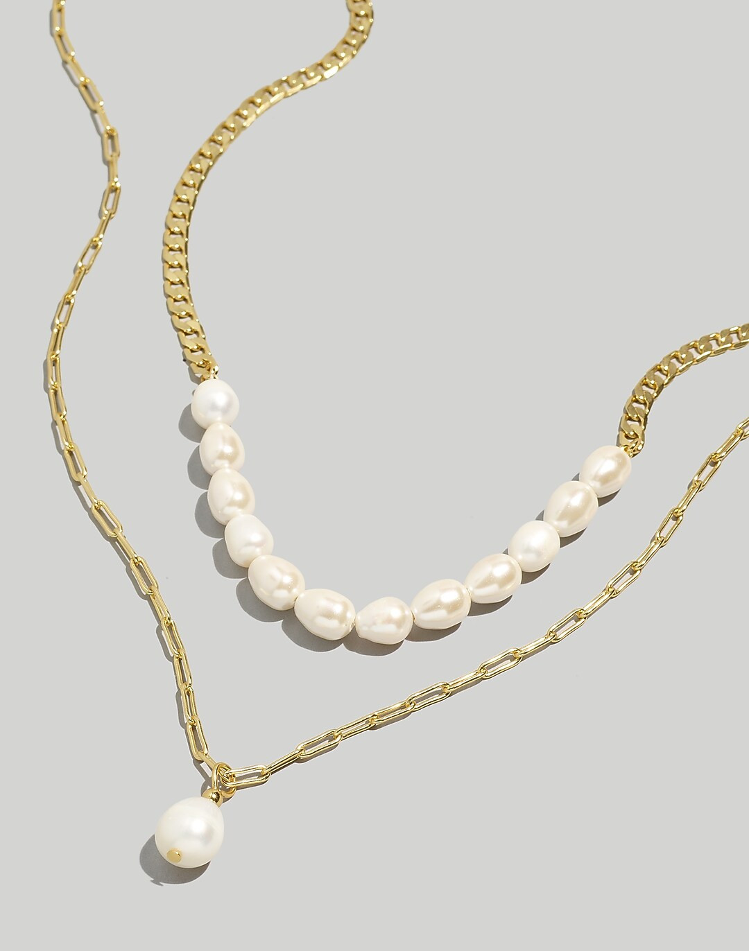 Two-Piece Freshwater Pearl Necklace Set | Madewell