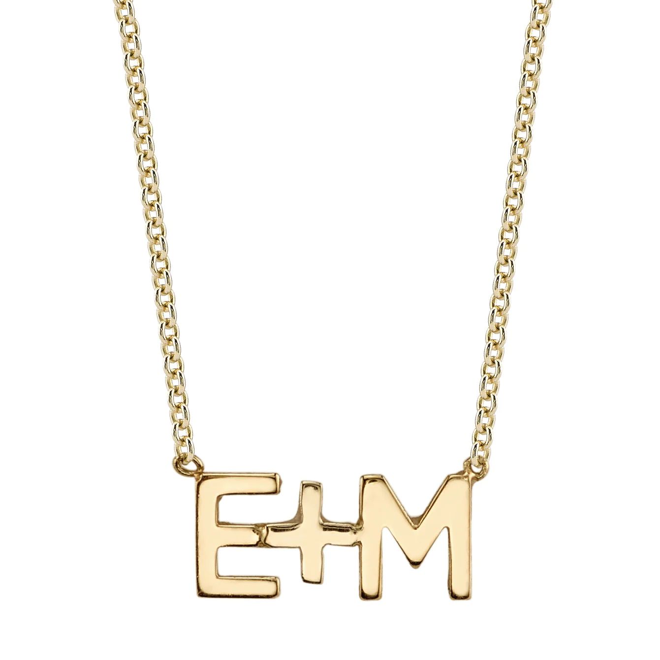 Gold Letter Necklace w/Diamond Heart Option | Smith and Mara, LLC