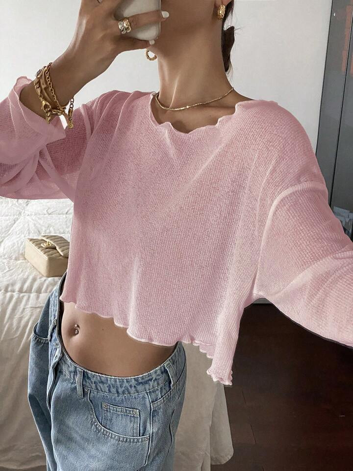 DAZY Women Casual Cropped Top, Autumn New Arrival | SHEIN