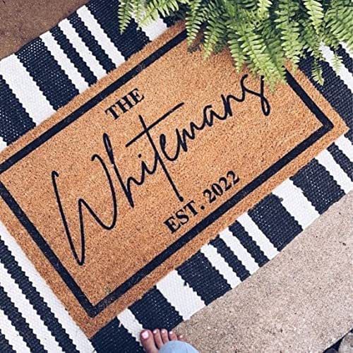 Pick Your Own Design Custom Doormat, Personalized Wedding Gift, Housewarming Gift For New Couples... | Amazon (US)