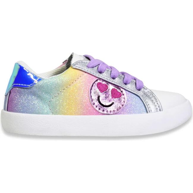 Dolly Sneaker, Rainbow Glitter - Little Chicken Shoes | Maisonette | Maisonette