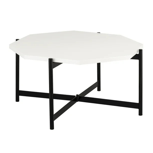 TOV Furniture Ursula Octagonal White Mango Wood Coffee Table - Walmart.com | Walmart (US)