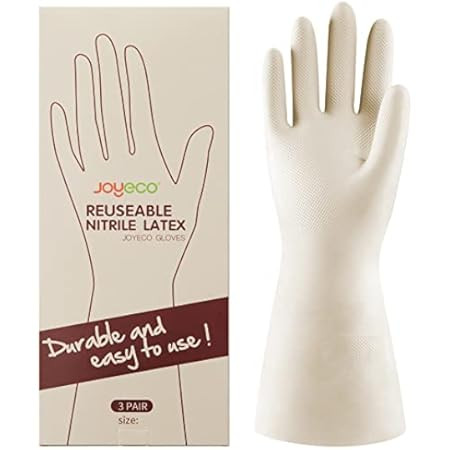 BOOMJOY Cleaning Gloves, Dishwashing Gloves, Reusable Rubber Kitchen Gloves Heavy Duty, Bathroom,... | Amazon (US)