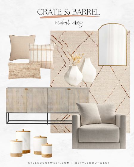 Decorating with neutrals doesn’t have to be burning.  We gathered neutral items with different textures from Crate & Barrel.  We love this swivel chair (tons of color options - we chose Dune Twill) so much that it’s coming to the Styled Out West home!

#LTKfamily #LTKFind #LTKhome