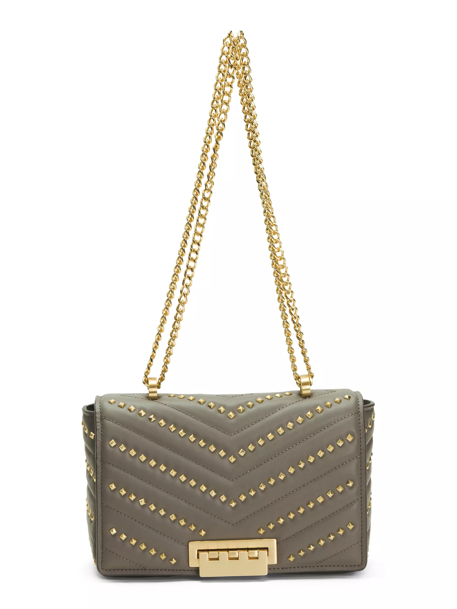 ZAC Zac Posen Earthette Large Leather Chain-Link Shoulder Bag w