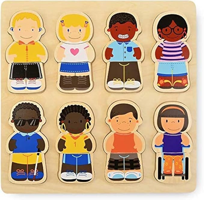 Discovery Toys WE All Belong Diversity Wooden Puzzle | 2-Sided Interchangeable Puzzle | Special N... | Amazon (US)
