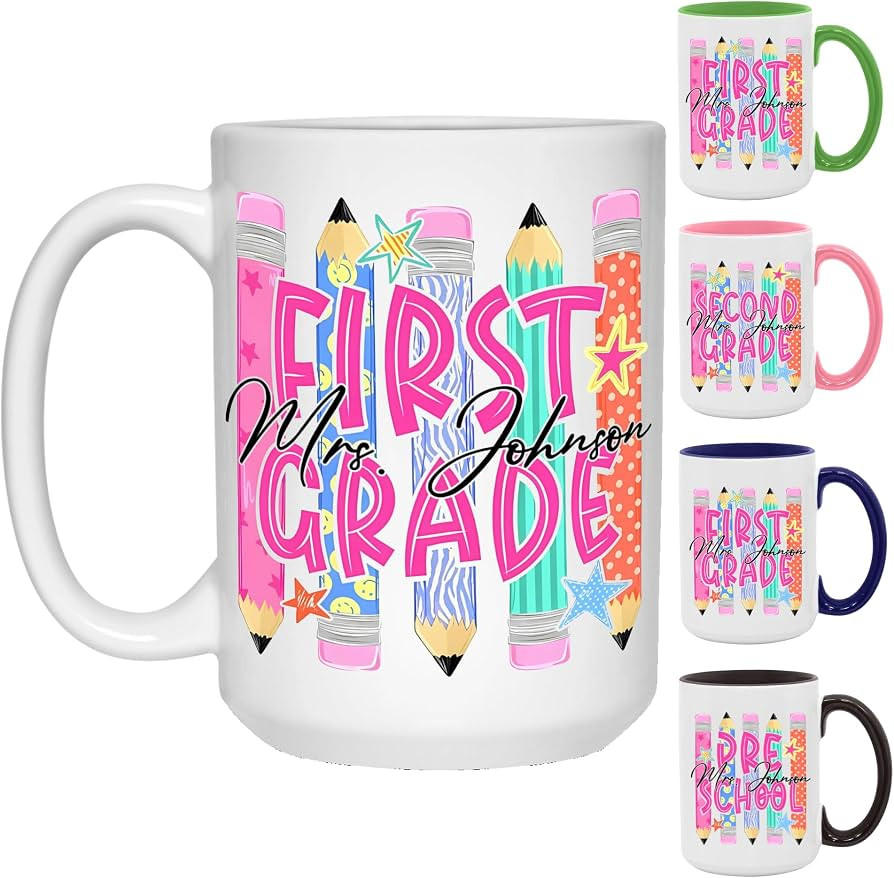 Personalized Teacher Mug Custom Name & Photo Coffee Cup, Teacher Appreciation Gift, Back to Schoo... | Amazon (US)