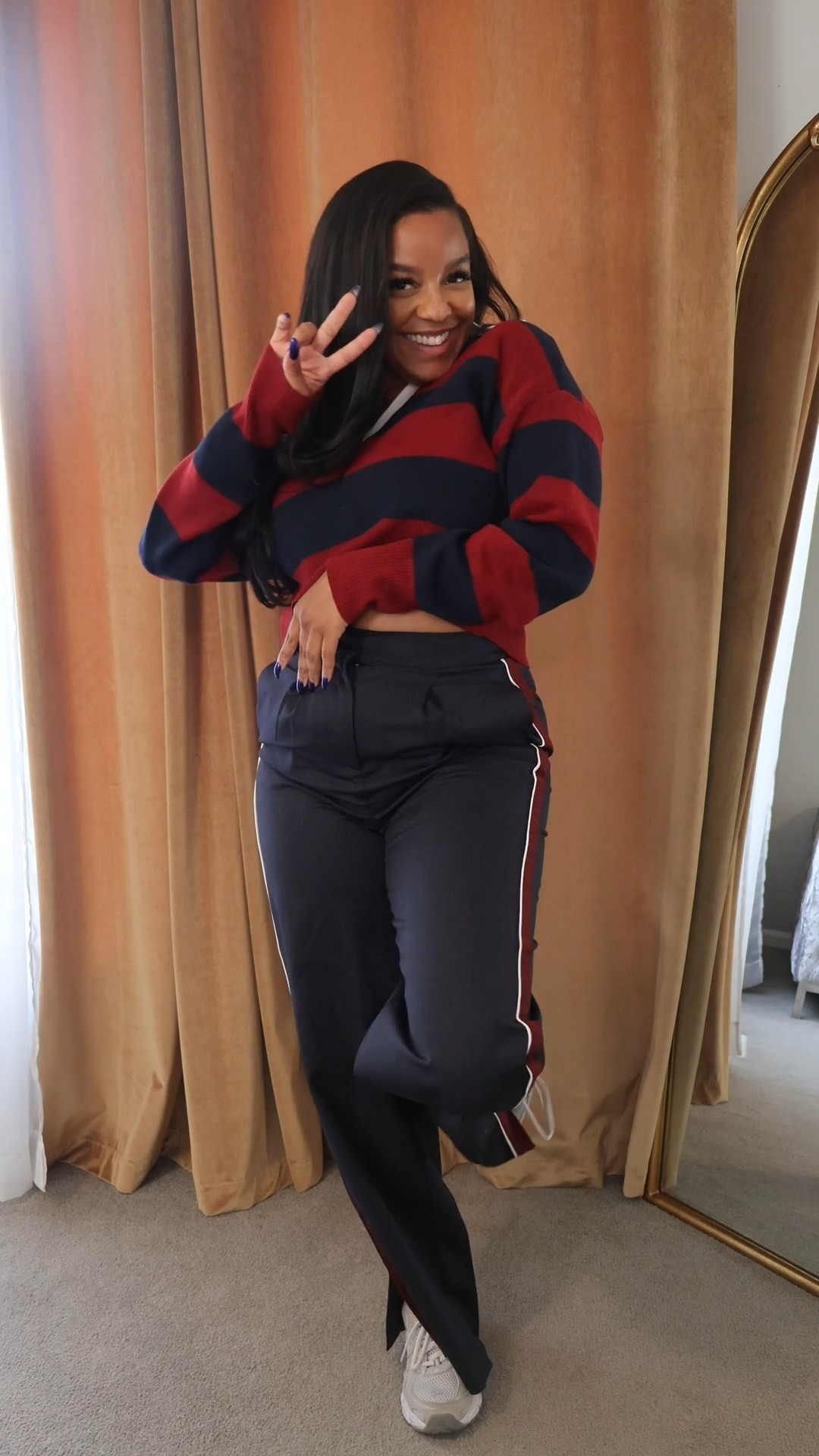 OOTD!
Casual and cute! I love these pinstripe pants with the pleated front and paired with this cropped rugby shirt, super cute! 

Stripped rugby shirt | pinstripe pants | bar III | Macys | two piece set 

#LTKFindsUnder50 #LTKPetite #LTKWorkwear