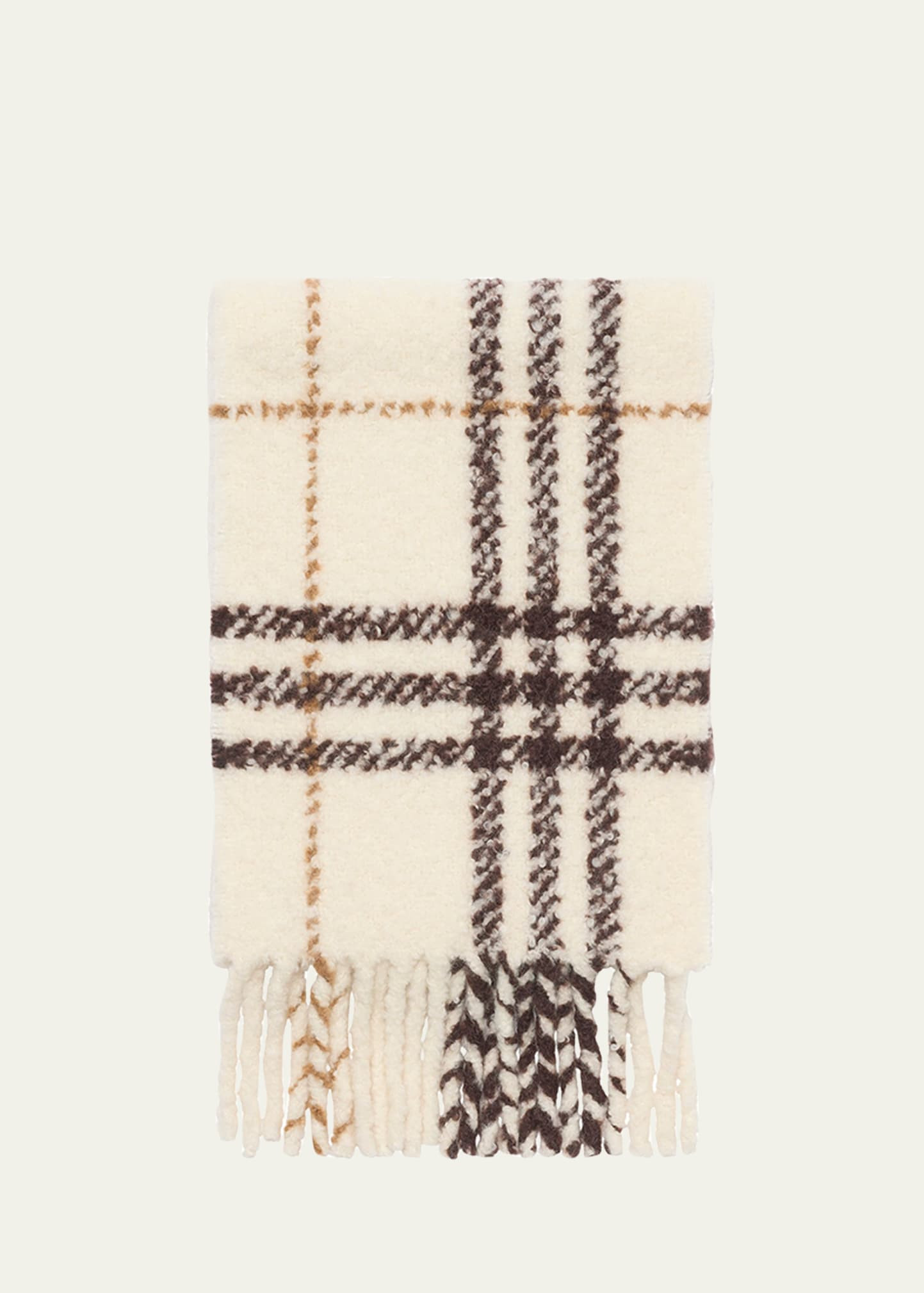 Burberry Check Alpaca Wool Blend Bouclé Scarf | Bergdorf Goodman