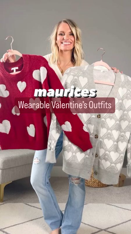 Today I am sharing these cute wearable Valentine’s Day outfits! Both sweaters are so soft! 
Red sweater- xs
Gray sweater- xs
Jeans- 0/short (run big, size down)
Booties- 7.5 TTS

#LTKstyletip #LTKSeasonal #LTKfindsunder50