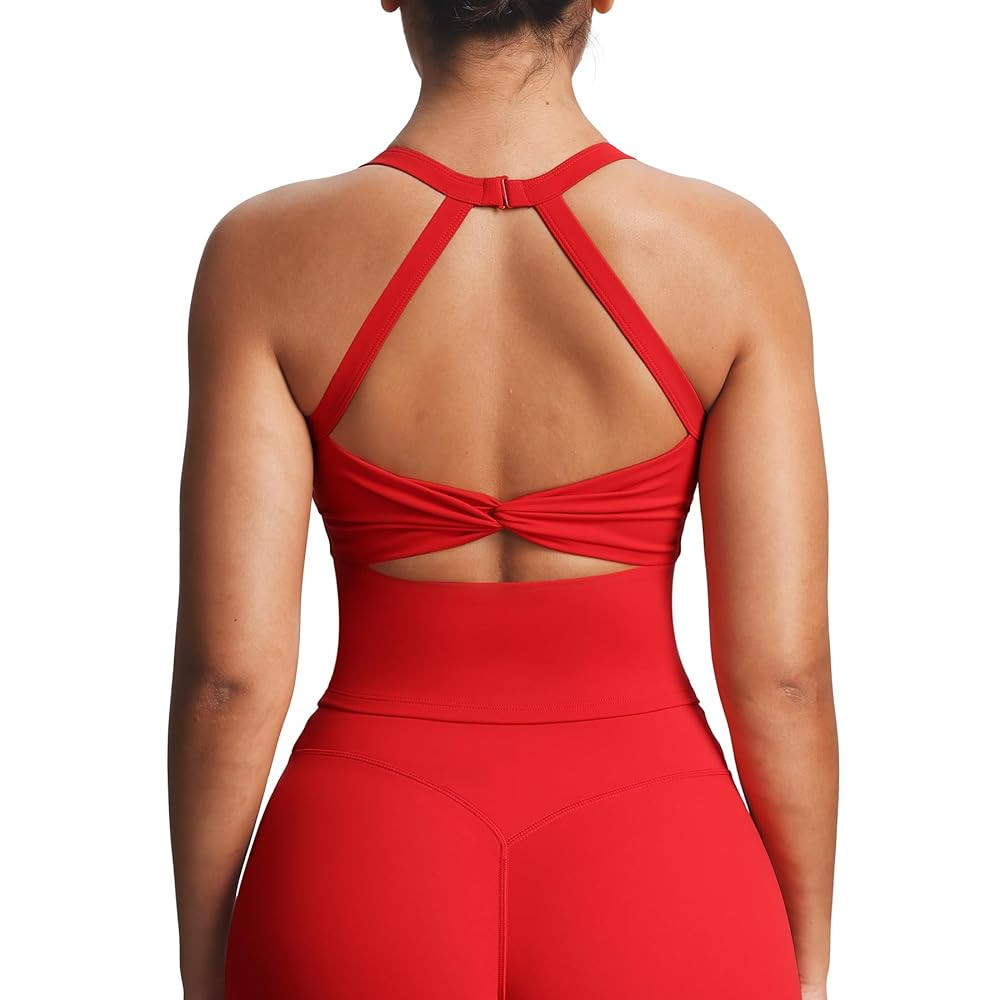 Aoxjox Women's Workout Sleeveless Lola Longline Tank Fitness Training Gym Yoga Crop Tanks | Amazon (US)