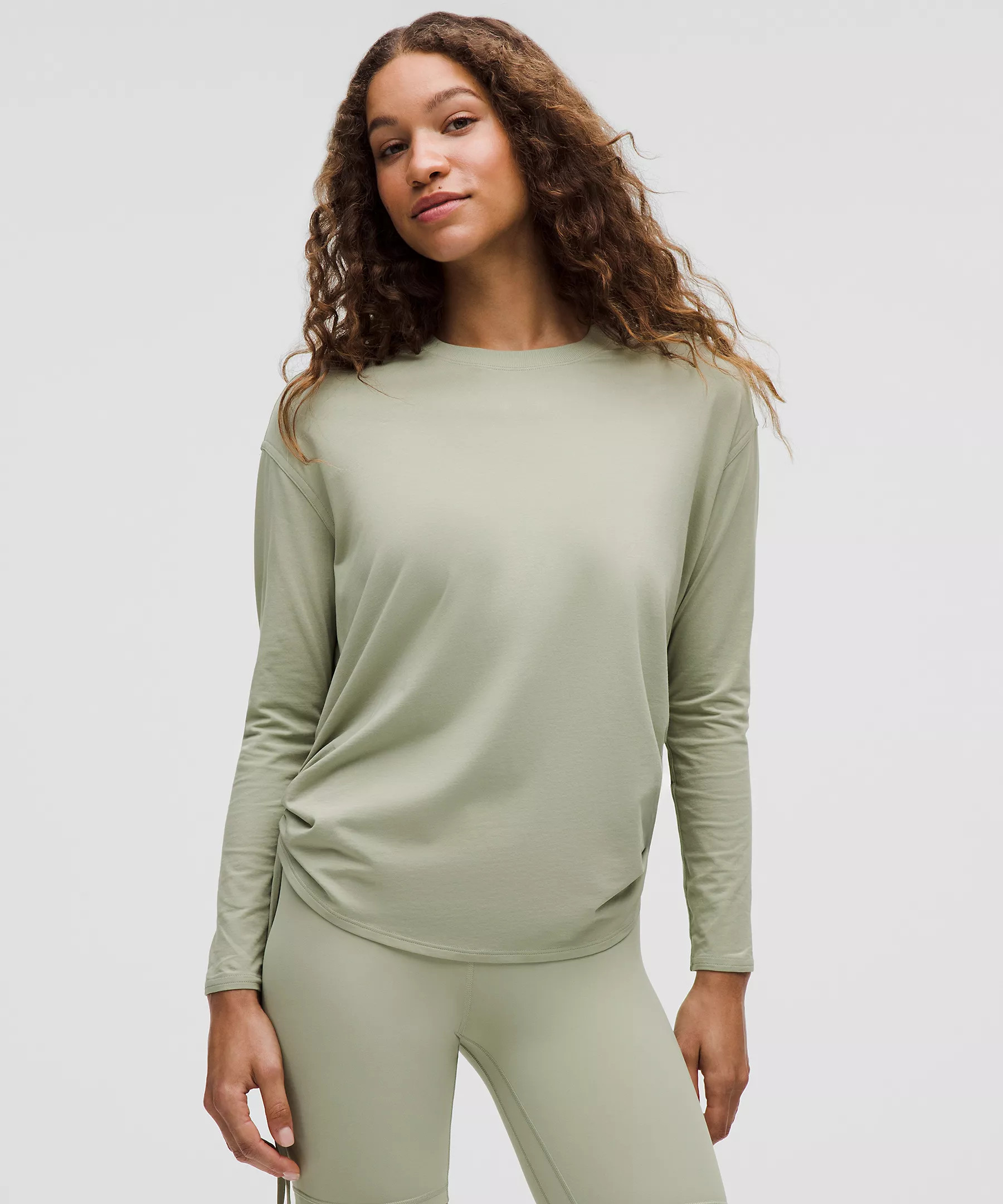 Pima Cotton Side-Cinch Long-Sleeve Shirt | Lululemon (US)