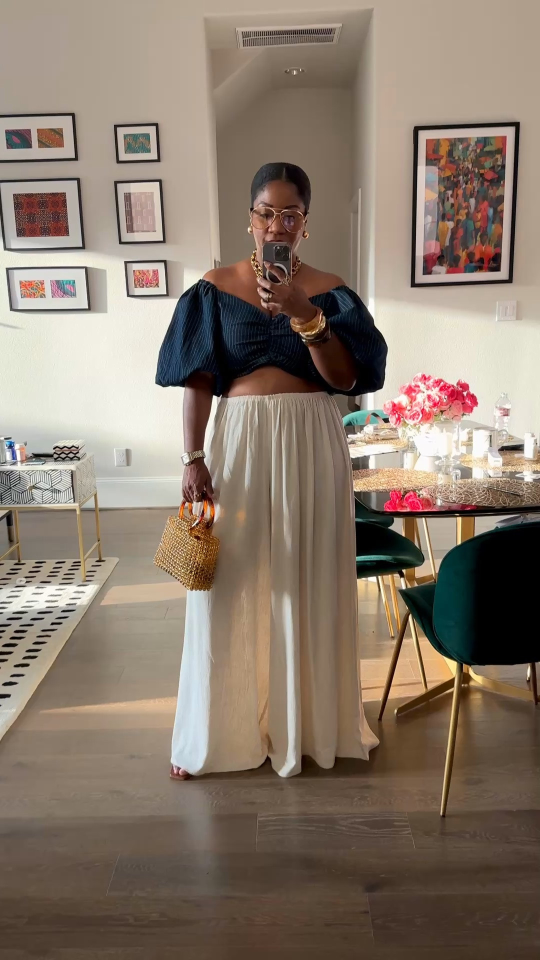 Dinner OOTN. Top is from Ofuure. Can’t link it here but wearing a L. Pants are from Naked Wardrobe. Sized down to a M, but could’ve sized down more! It’s very stretchy and LONG for my tall Sleevenistas!

#LTKootd #LTKMidsize #LTKOver40