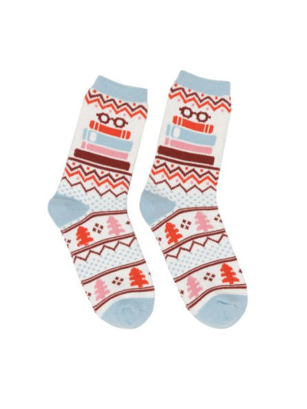 TBR Book Stack Cozy Socks | Barnes & Noble