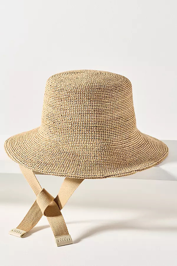 Raffia Crochet Ties Bucket Hat | Anthropologie (US)