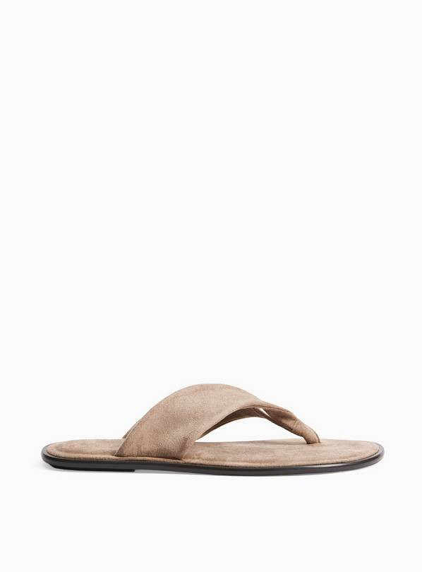 Neutral Faux Suede Toe Post Sandals 4 | Tu Clothing