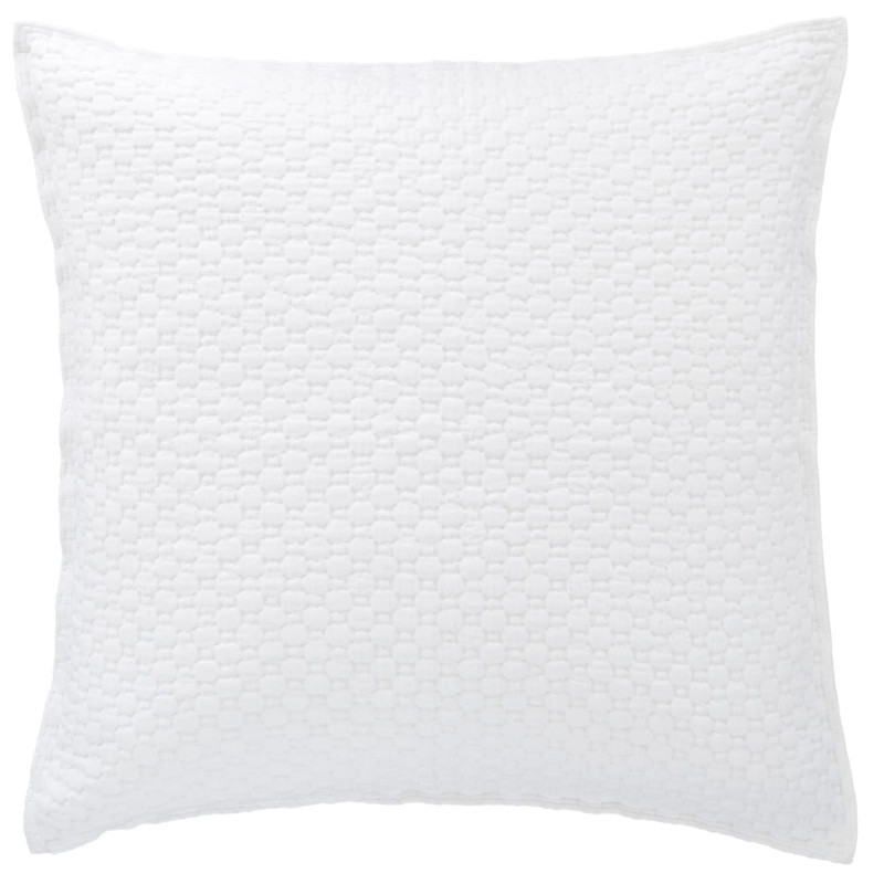 Lodi White Matelassé Sham | Annie Selke