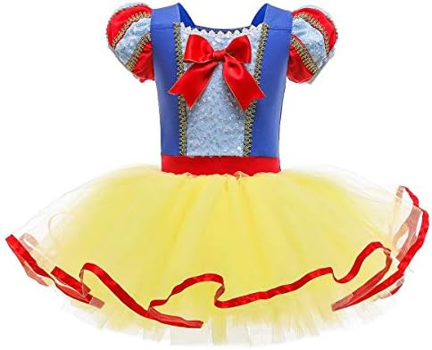 REXREII Toddler Girls Princess Ballerina Tutu Dress Kids Sofia Snow White Frozen Elsa Fancy Dress... | Amazon (US)