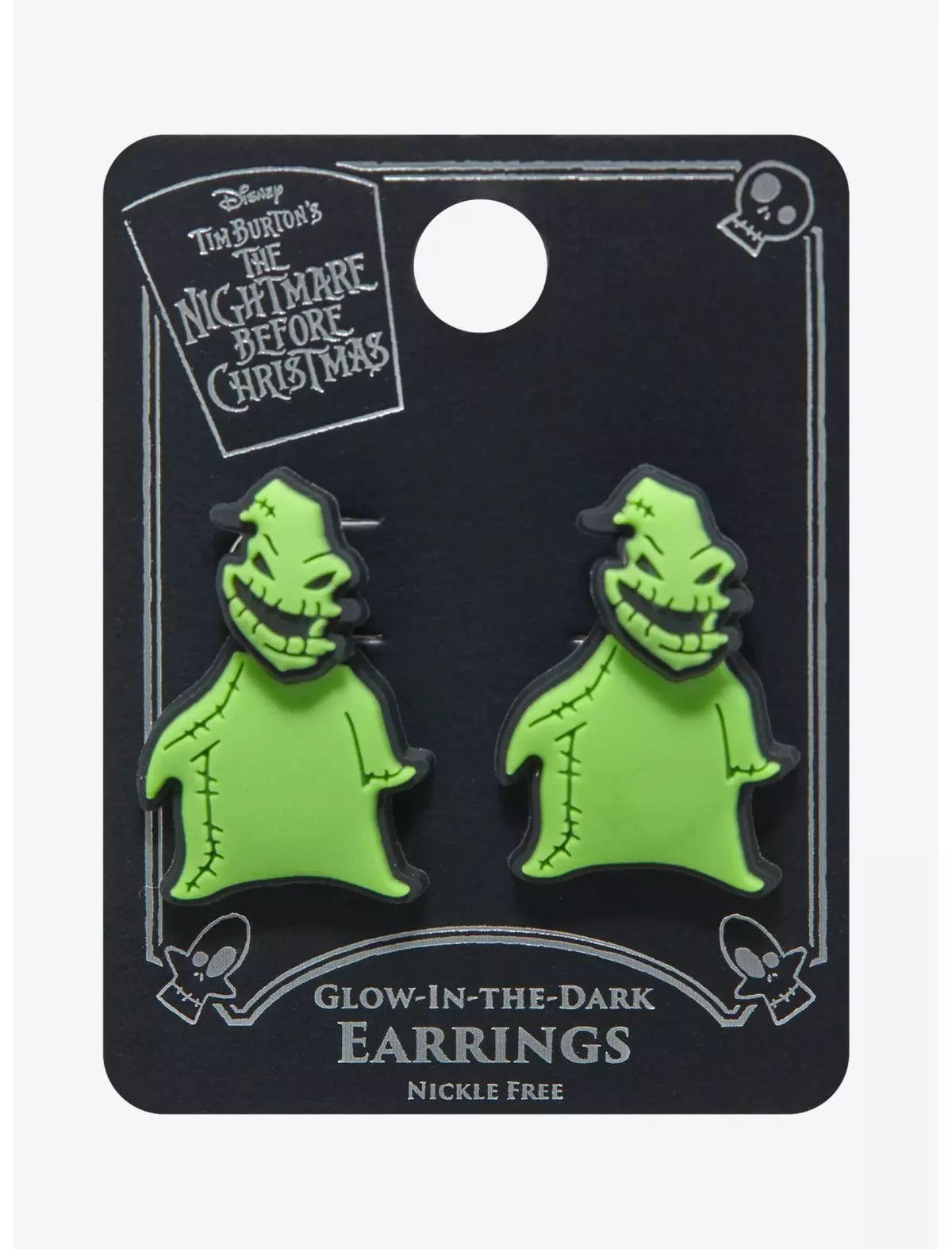 The Nightmare Before Christmas Oogie Boogie Glow-In-The-Dark Front/Back Earrings | Hot Topic | Hot Topic