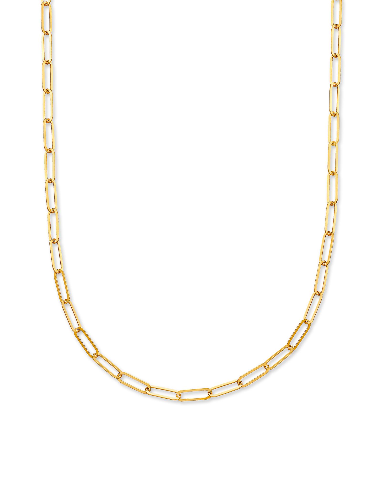 Large Paperclip Chain Necklace in 18k Gold Vermeil | Kendra Scott
