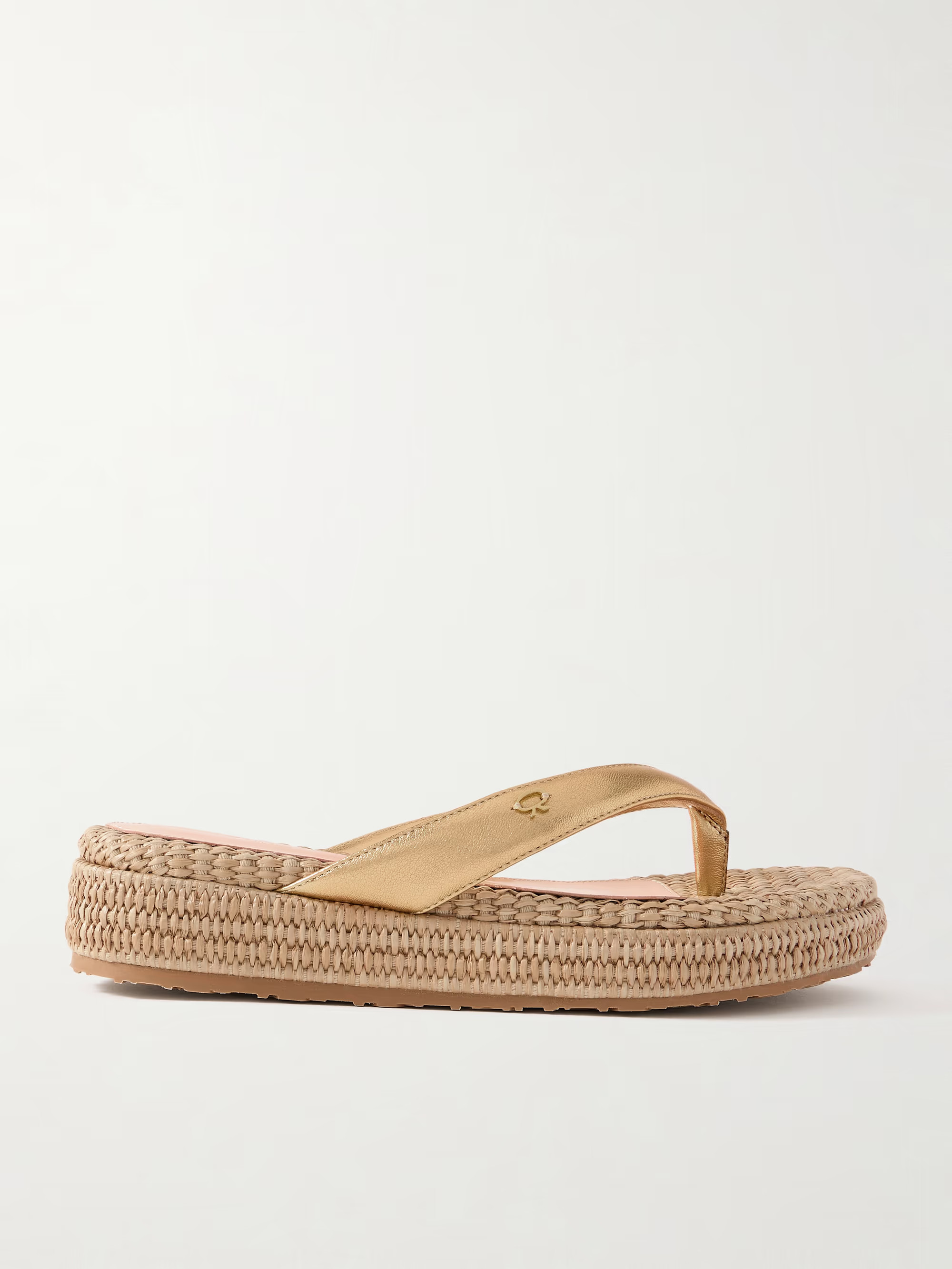 Tahiti 40 metallic leather platform flip flops | NET-A-PORTER APAC