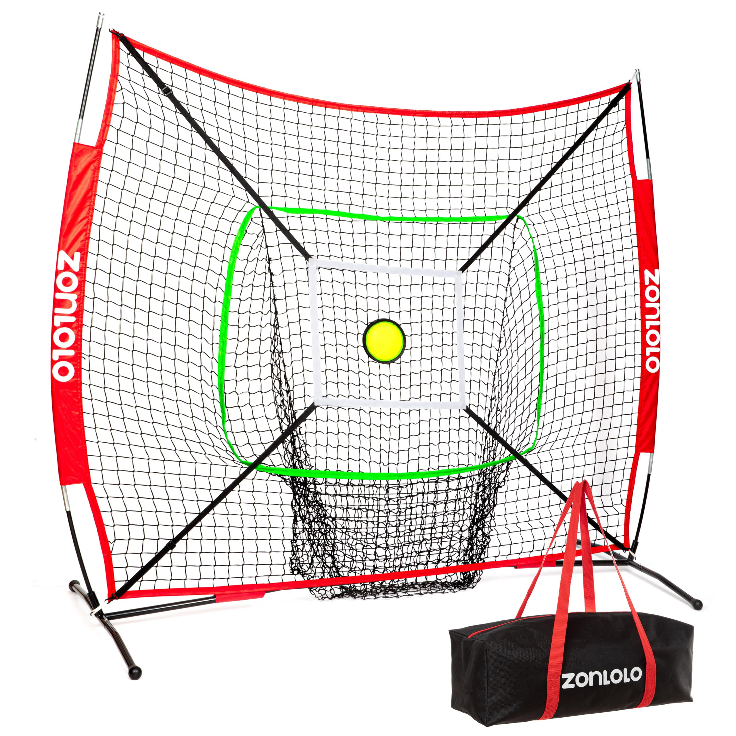 6x6ft Portable Baseball & Softball Net for Hitting and Pitching, with Sturdy Bow Frame and Carry ... | Amazon (US)