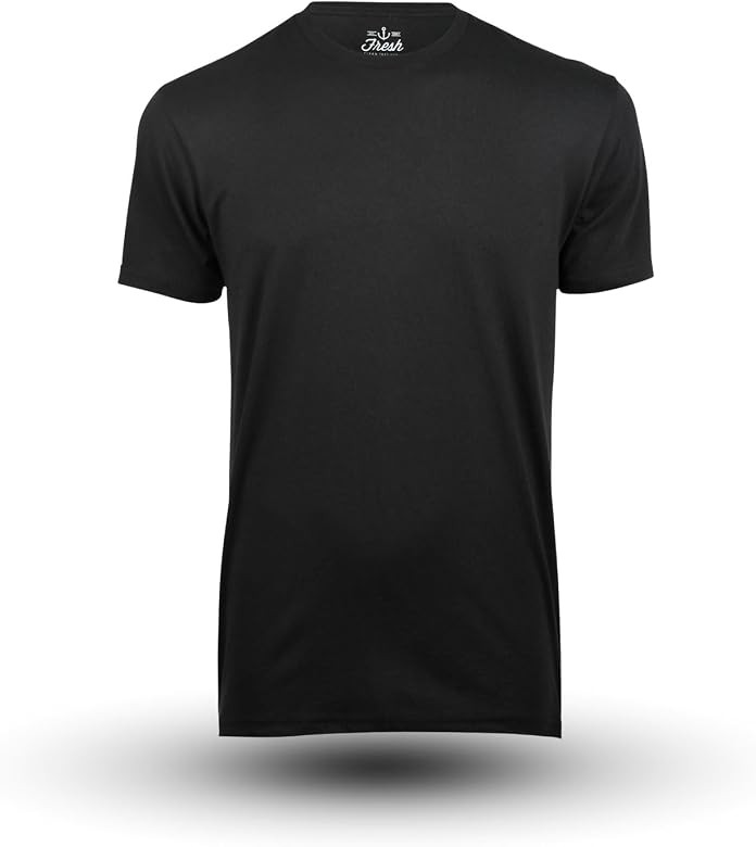 Fresh Clean Threads Crewneck T-Shirt for Men - Pre Shrunk Soft Fitted Premium Classic Tee - Men's... | Amazon (US)