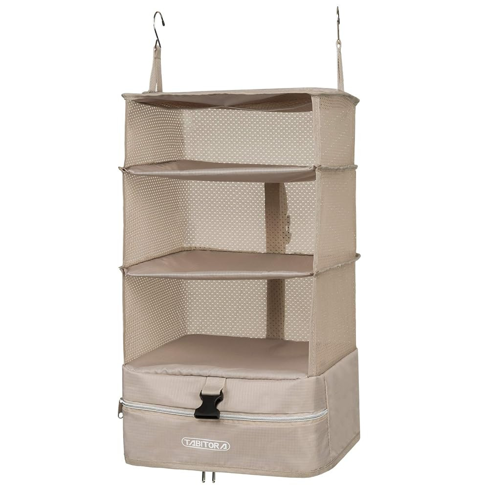TABITORA Portable Hanging Travel Shelves Bag Packing Cube Organizer Suitcase Storage Large Capaci... | Amazon (US)
