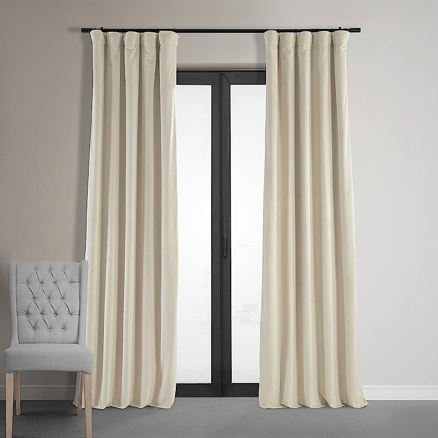 HPD Half Price Drapes Signature Velvet Blackout Curtains for Bedroom 50 x 84 (1 Panel), VPCH-1801... | Amazon (US)