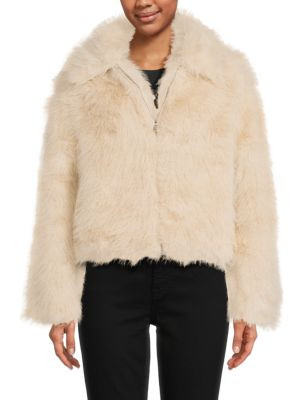 Spread Collar Faux-Fur Jacket | Saks Fifth Avenue OFF 5TH