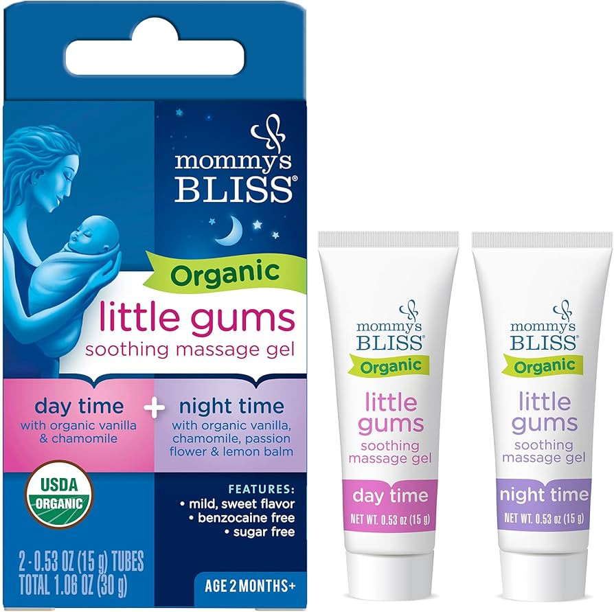 Mommy's Bliss Organic Little Gums Soothing Massage Gel Day and Night Combo, Great for Teething Ba... | Amazon (US)