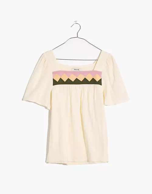 Patchwork Square-Neck Top | Madewell