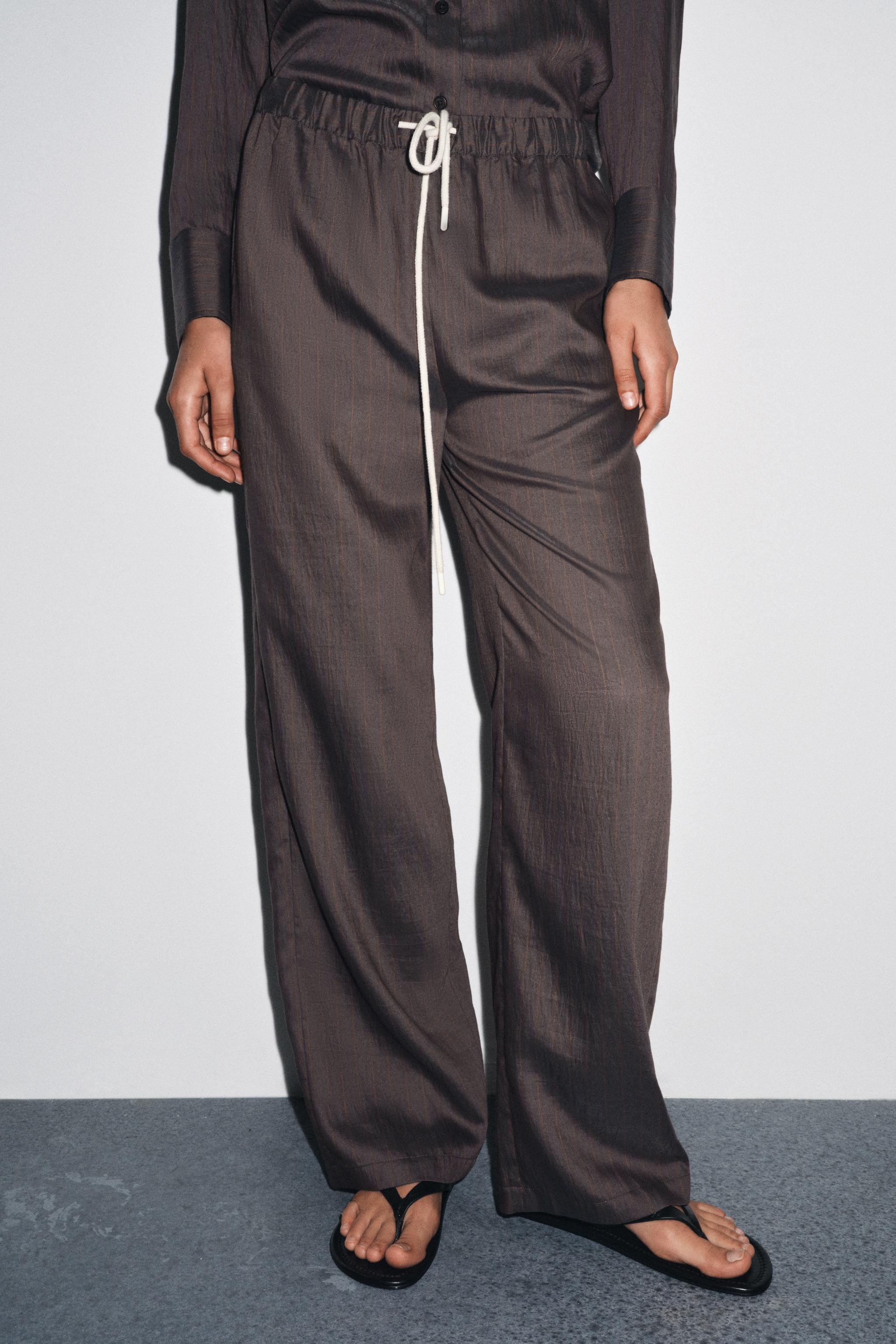 ZW COLLECTION STRIPED PAJAMA PANTS | Zara US