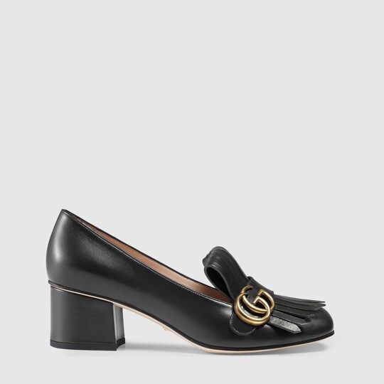 Leather mid-heel pump | Gucci (US)