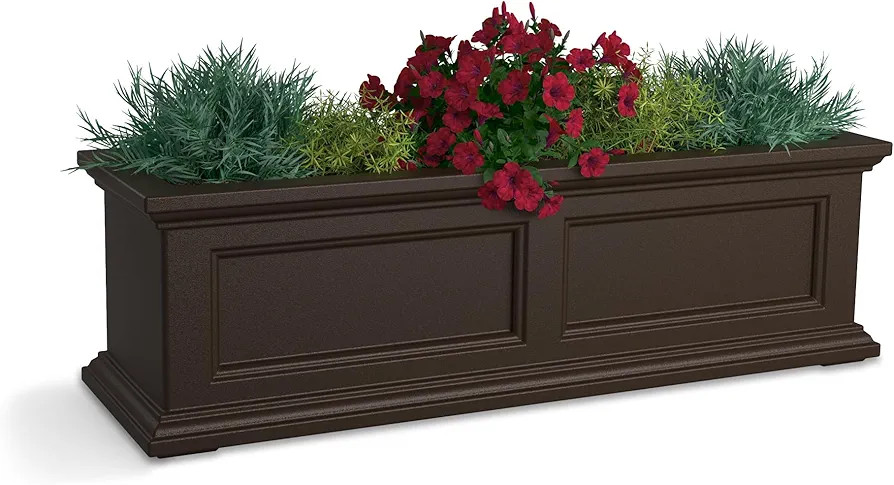Mayne Fairfield 3-Foot Window Box – Self-Watering, Weather-Resistant Planter for Flowers – Du... | Amazon (US)