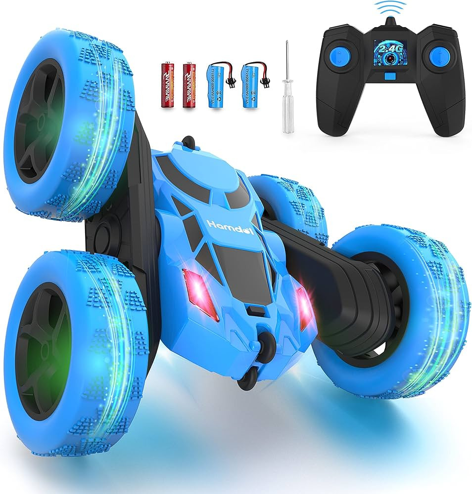 Remote Control Car Double Sided 360°Rotating 4WD RC Cars with Headlights 2.4GHz Electric Race St... | Amazon (US)