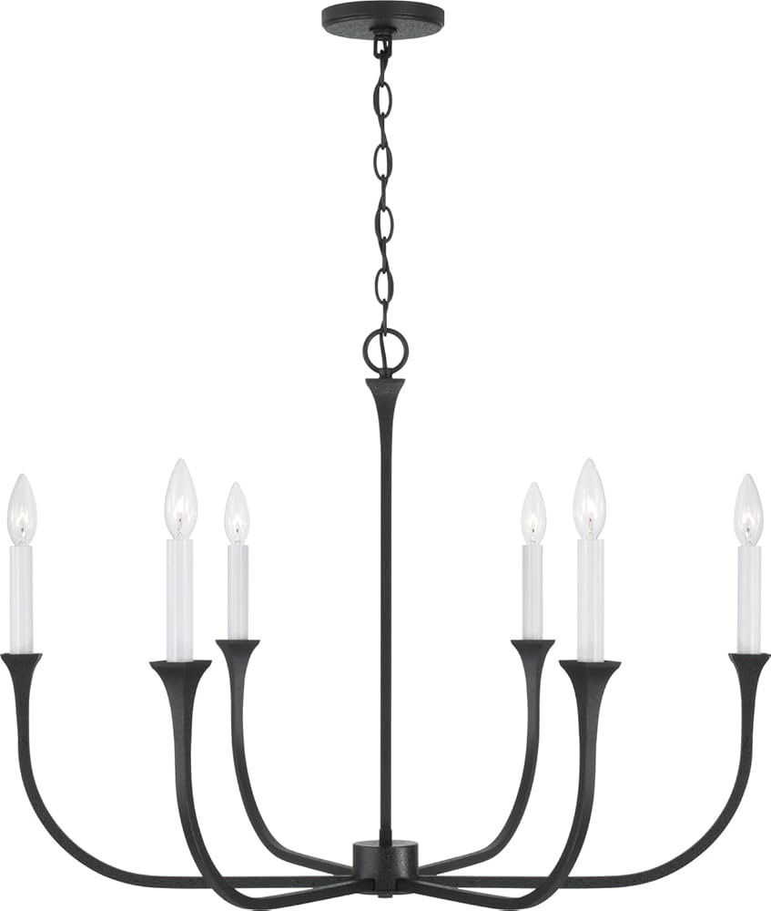 Capital Lighting 452361BI Decklan Transitional Minimalistic Industrial Candle Chandelier, 6-Light... | Amazon (US)