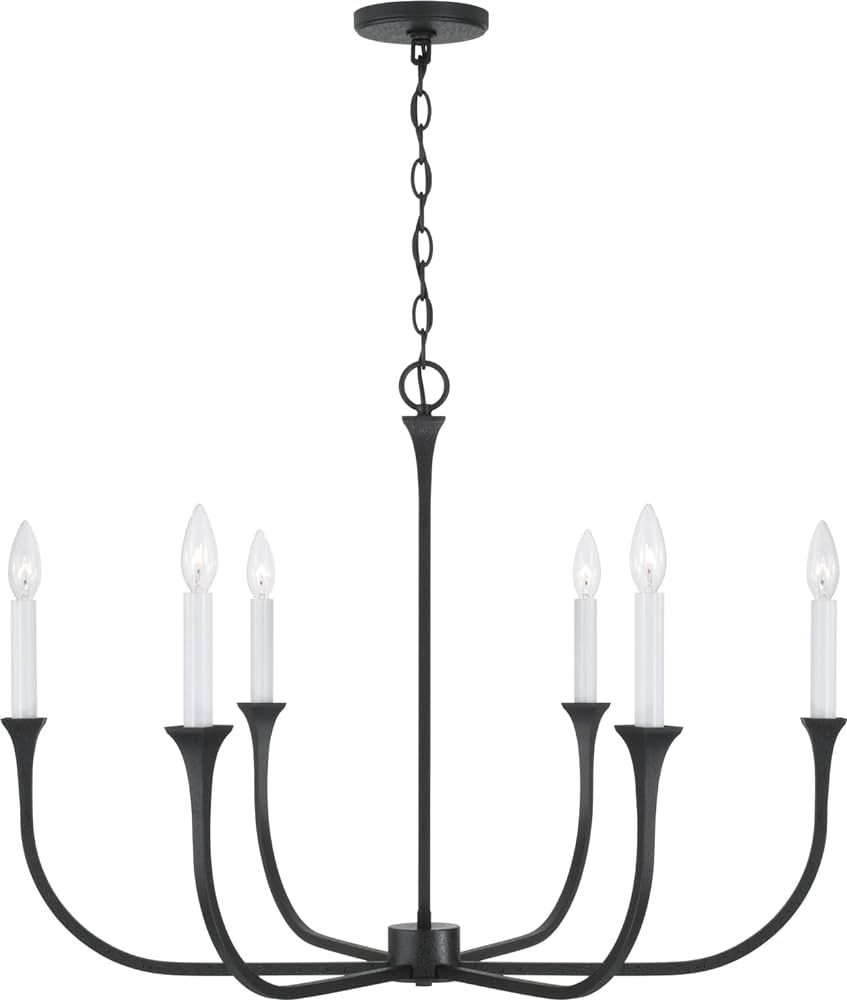 Capital Lighting 452361BI Decklan Transitional Minimalistic Industrial Candle Chandelier, 6-Light... | Amazon (US)