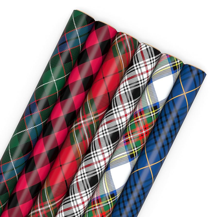 Hallmark Christmas Wrapping Paper Rolls - Black and Red Buffalo Plaid, Royal Stewart Tartan, Blue... | Amazon (CA)
