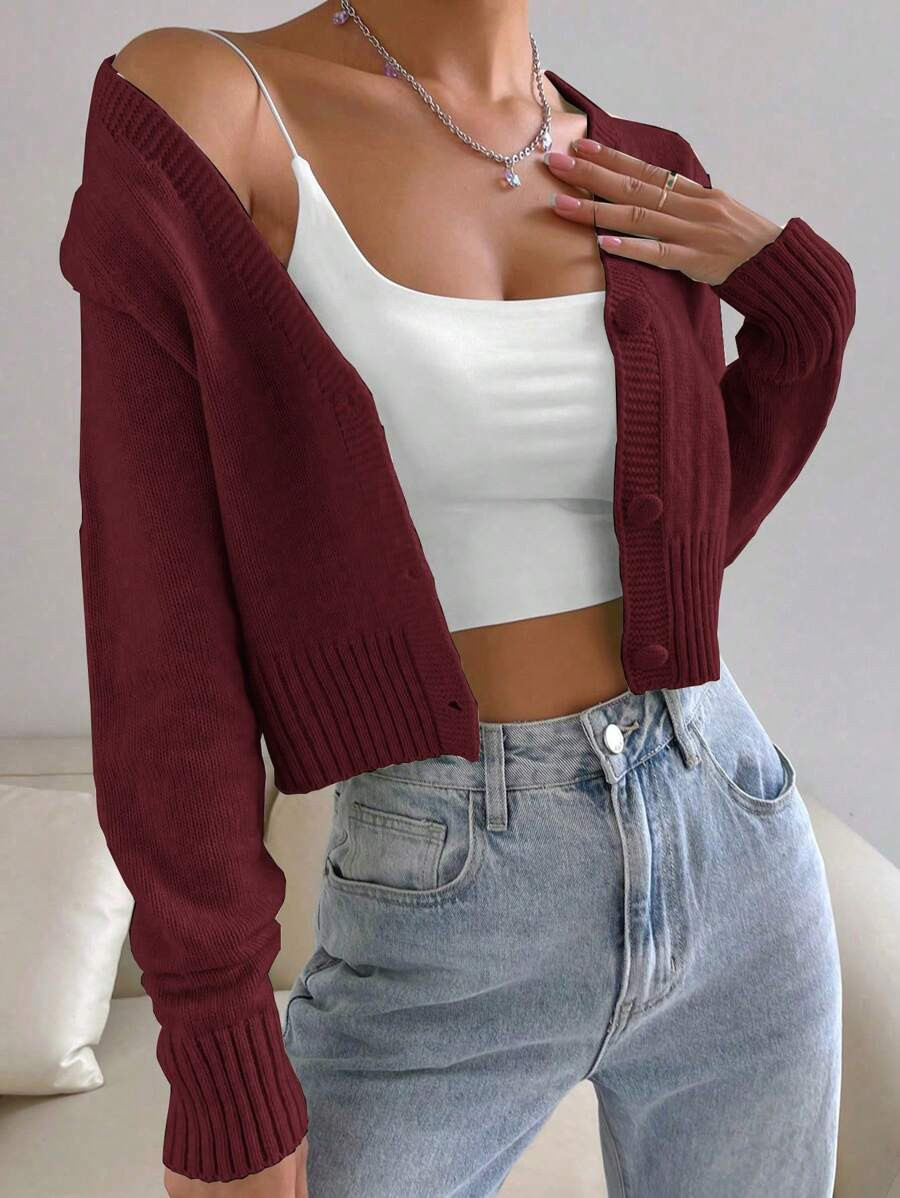 SHEIN MOOSTA Macaron Color Simple Cardigan For Girls | SHEIN