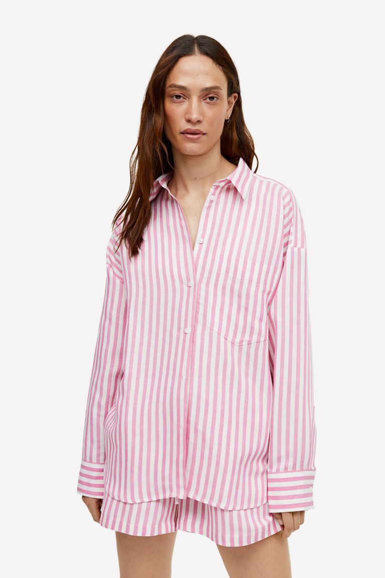 Linen-blend Shirt | H&M (US + CA)