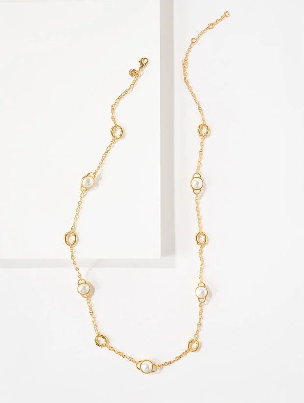 Leona Pearl Cabochon Necklace | Talbots