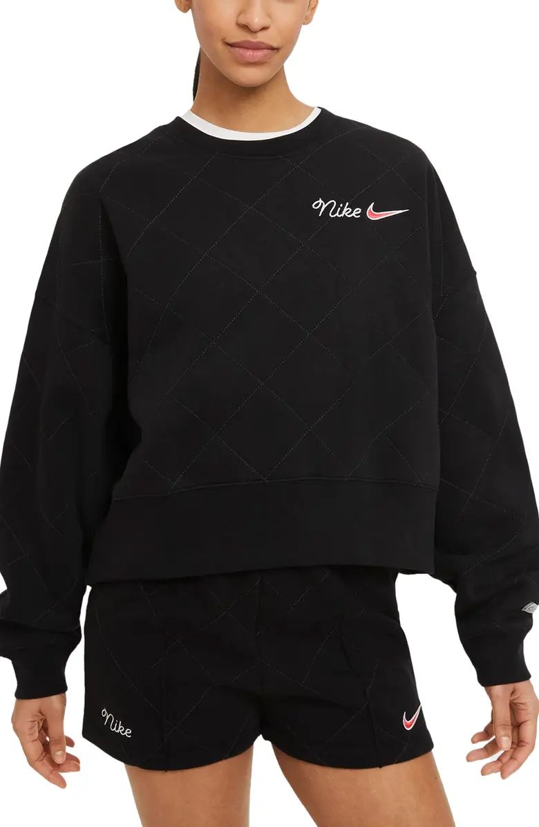 Sportswear Quilted Fleece Sweatshirt | Nordstrom